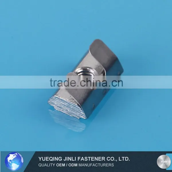 M4 M5 M6 M8 Roll-in T Slot Nut With Spring Leaf Elastic Nut for 45 Serie Aluminum Profile Slot 10