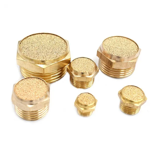 High Pressure 1/4 1/2 Brass Adjustable Pneumatic Air Compressor Silencer Exhaust Mufflers photo-3