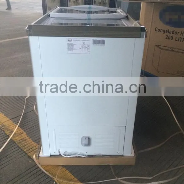 7 Cuft Single Temperature Sliding Glass Door Supermarket Showcase Chest Freezer photo-2