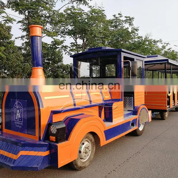 Amusement Park Trackless Tourist Train Factory Price Battery Trackless Train Ride Sightseeing Train On Sale photo-3