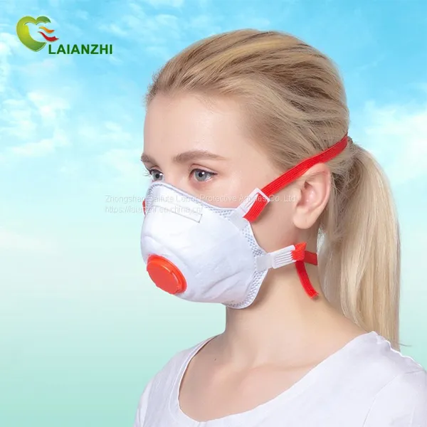 Factory Price FFP3 KP38211 Cup Shape Protective Face Mask With Valve Headband 4 Layers High Quality photo-4