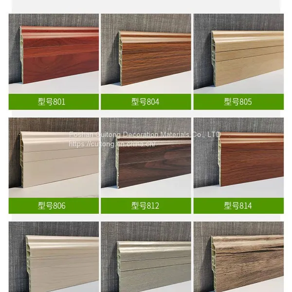 Hotel Apartment Home Wooden Plastic Baseboard Office Shop Exhibition Hall PVC Anchor Line Waterproof Corner Line Wall Edge Line photo-5