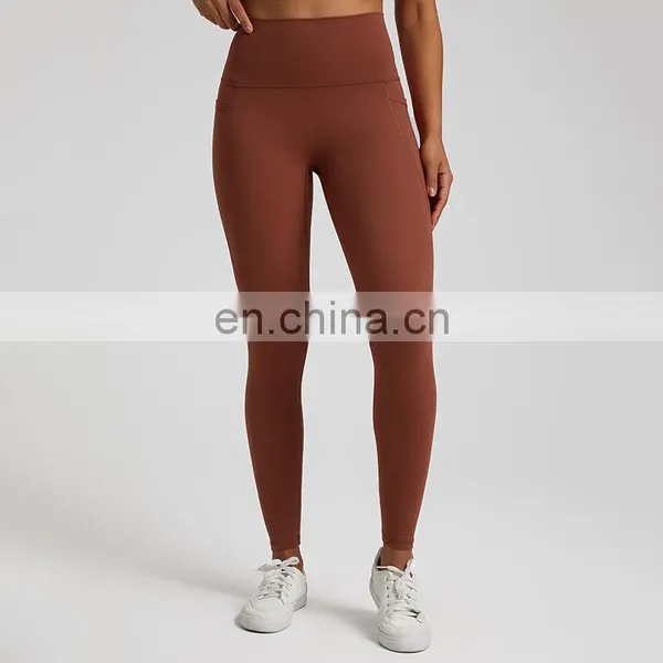 Wholesale Customized Logo Sexy With Pockets Fitness Gym Tights Leggings Yoga Pants Women Workout Training Exercise Wear Clothes photo-4