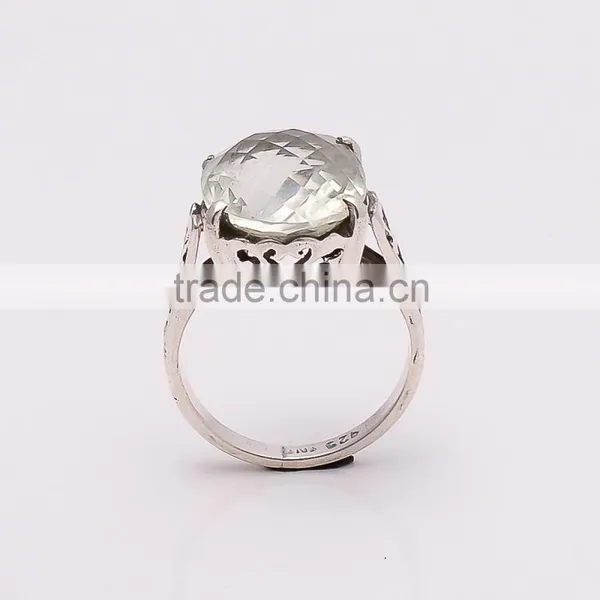 GREEN AMETHYST RING Ring,925 Sterling Silver Jewelry Wholesale,WHOLESALE SILVER JEWELRY,SILVER EXORTER,SILVER JEWELRY FROM INDIA photo-3