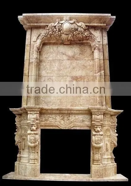 Hot Sale Freestanding Insert Indoor Marble Fireplace photo-5