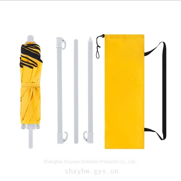 Four-section Rod Compact Sun Umbrella Manufacturer, Beach Parasol, Portable Folding Parasol photo-5
