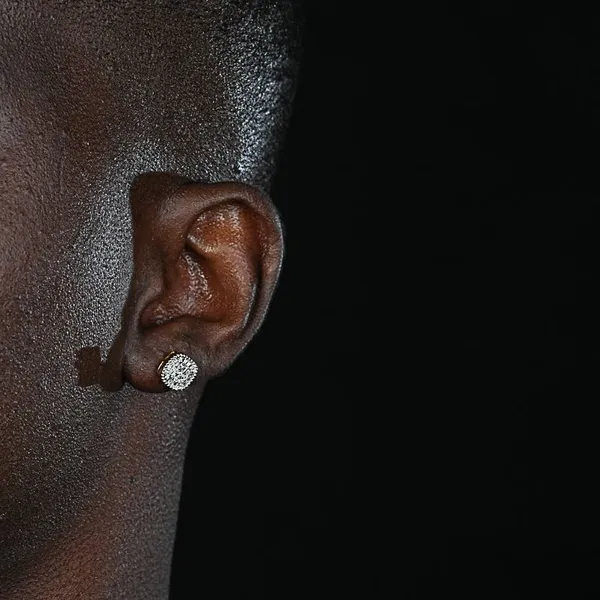 Shining Star Jewelry Hot Sale Baguette Zircon Men Hip Hop Iced Out Stud Earrings photo-5