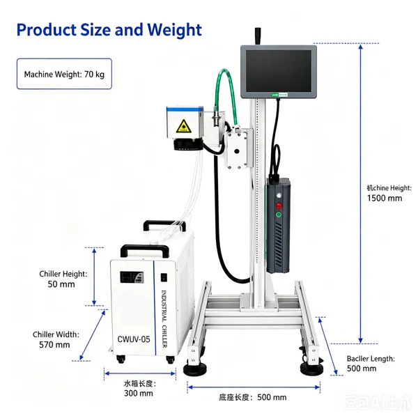 Zichen UV Laser Marking Machine for Wet Wipe Plastic Box Date and Batch Number Online Coding photo-3