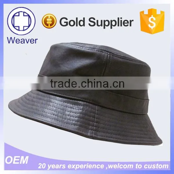 Oem Fishing Blank Rainbow Black Leather Bucket Hat And Caps Men photo-4
