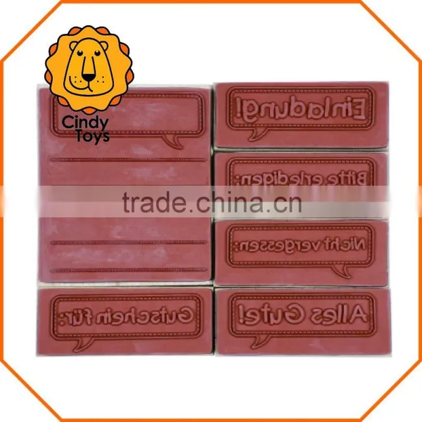 Wooden Rubbe Stamps What's Up? 6 Pcs for Kids photo-3