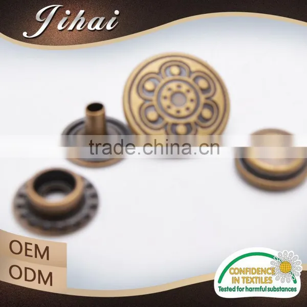 China Custom Snap On Buttons Metal Button Snaps For Leather photo-4