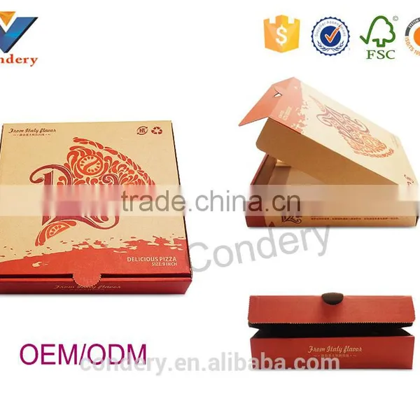 China Custom Hight Quality Paper Food Pizza Box photo-2