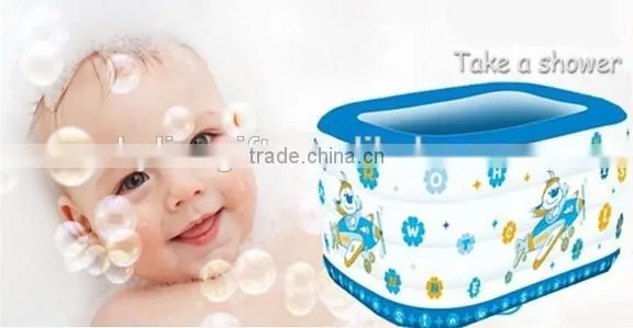 6P Material Square Green Pool Inflatable Pool Plastic Pool for Baby photo-2