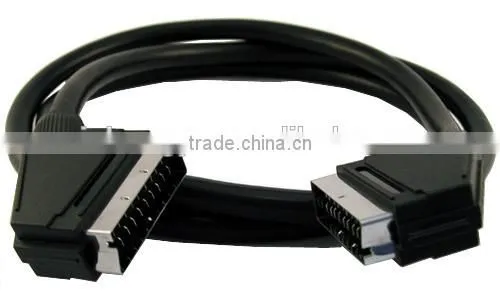 High Quality 21 Pin Male to Male Scart Cable Lead Fully Wired Video TV photo-3