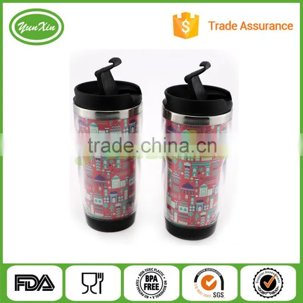 New Design DIY Double Wall Stainless Steel Travel Mug With Paper Advertisement Insert photo-2
