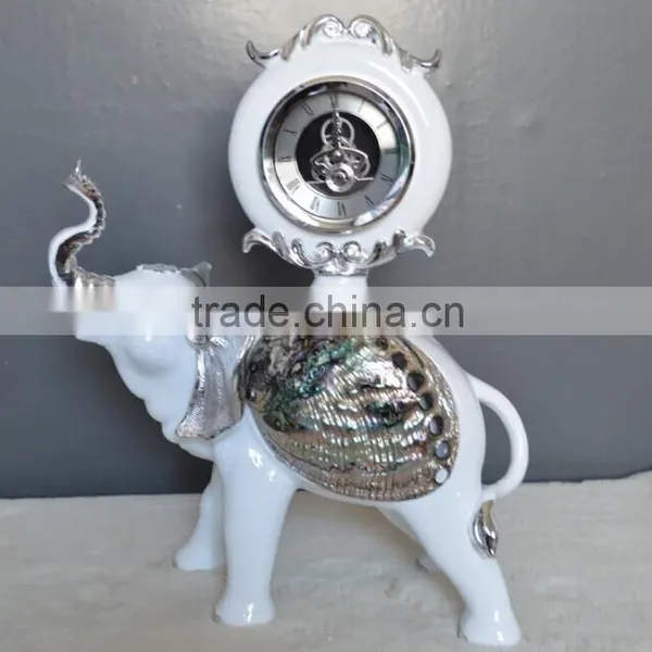 Modern Resin Elephant Clock Sculpture Home Decor photo-2