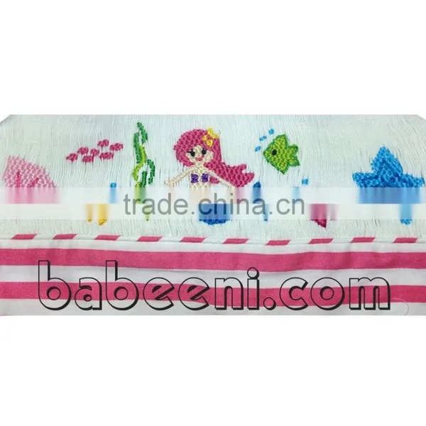 Cute Mermaid Hand Smocked Girl Swimwear photo-3
