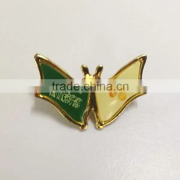 Custom Perfect Gift Brass(zinc Alloy) Metal Butterfly Lapel Pin Badge photo-4