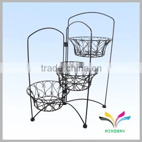 China Supplier High Quality Wholesale Antique Fancy Decorative Metal Garden Corner Flower Pot Stand for Wedding photo-6