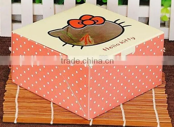 2016 Hot Sale Custom Hello Kitty Folding Cardboard Cake Box,food Packaging Box photo-2