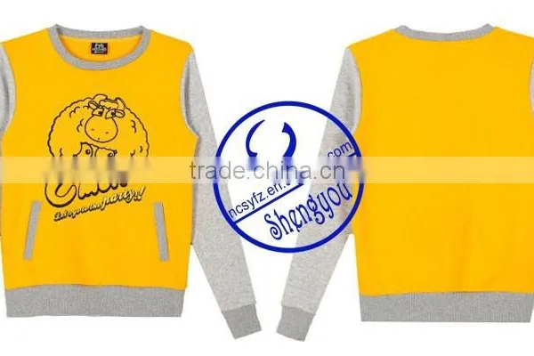 Wholesale Custom 100 Polyester Mens Two Color Sweatshirt With Pocket photo-6