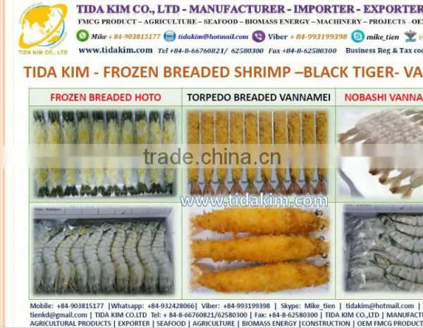 NOBASI IQF SUSHI FROZEN EBI BLACK TIGER SHRIMP VANNAMEI BREADED TORPEDO BUTTERFLY TIDA KIM SHRIMP FROZEN LOBSTER