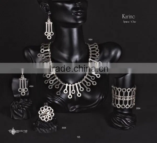 Ring Earring Bracelet Necklace Authentic Turkish Ottoman Ethnic Antique Jewelery Set Made in Turkey photo-3