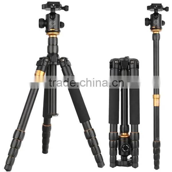QZSD-Q666 Aluminum Professional Monopod For Video & Digital Camera Tripod 1580mm Portable Tripod Stand Folded 350mm Tripod Kits photo-6