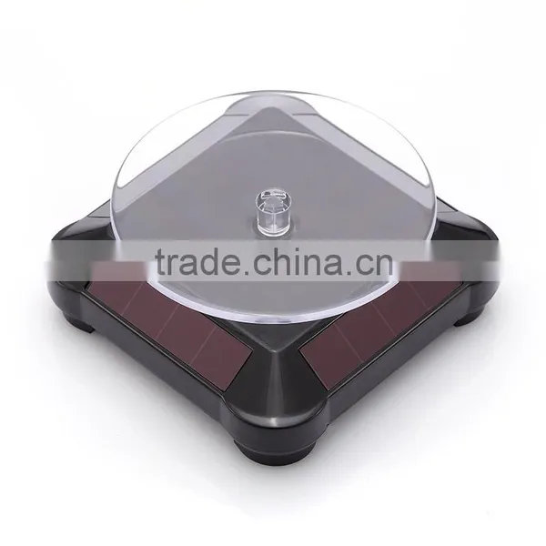 Jewerly Small Solar Turntable Rotating Display Stand,Solar Energy Display Shelf Stationary Display Stand photo-4