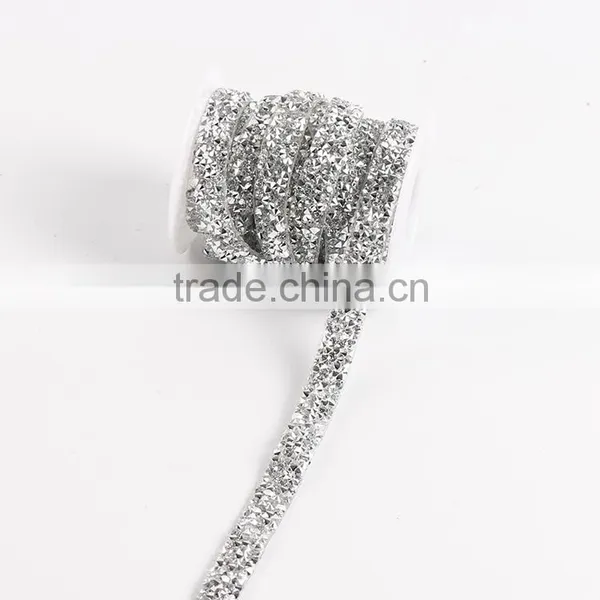 Customize Design Strass Chain,silver Rhinestone Belt With Hotfix Glue photo-2