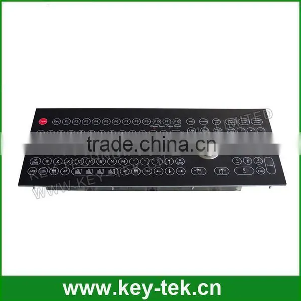 All-in-one Panel Mount Industrial Membrane Trackball Keyboard photo-4
