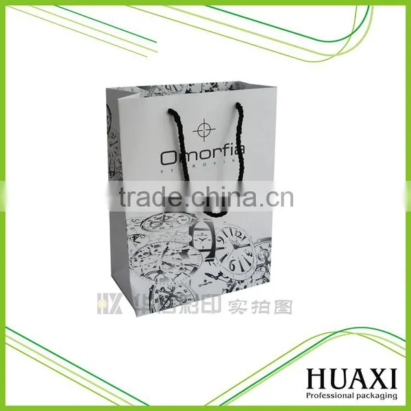 Custom Logo White Matt Laminated Paper Bags for Gift Packing photo-2