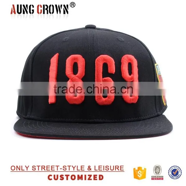 2016 High Quality Flat Brim Embroidery 3d Logo Custom Snap Back Hat photo-2