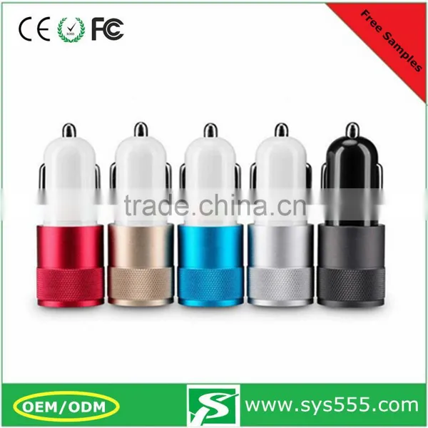 High Quality Promotional Wholesale 2.1A Metal Mini Dual Port Car Charger photo-5