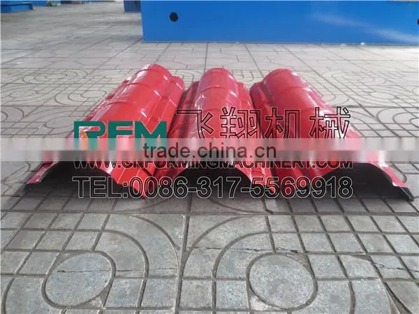 Pre-painted Steel Ridge Cap Roll Forming Machine photo-6