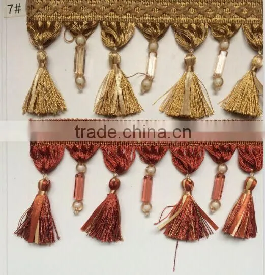 [YZLACE] Tassels Lace Curtains Wholesale 11001 photo-3