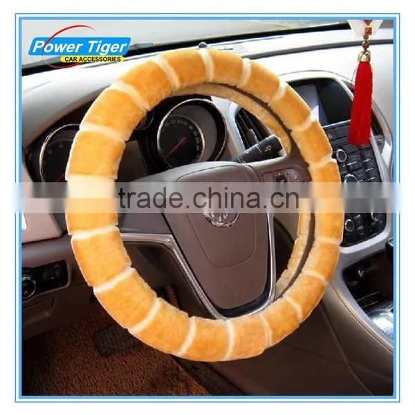 Heated Villus Stripe Steering Wheel Covers photo-2