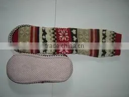 Fashion Womens Long Knitted Slipper Socks With Rubber Sole