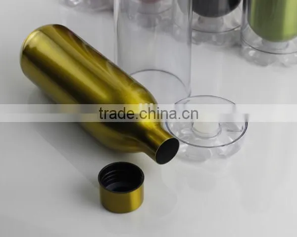 24oz Double-wall Sports Bottle Stainless Steel Liner Plastic Outer photo-3