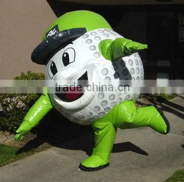 2015New product,Funny Inflatable carton and large inflatable Golfball costume for sale