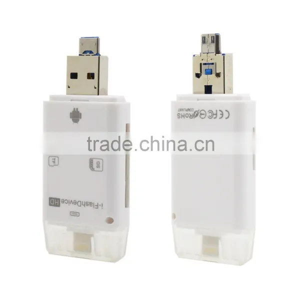All in 1 USB 2.0 I-Flash Drive TF SD Memory Card Reader Speed Connect Mobile Phone and Computer Memory Stick Pro Duo Adapter photo-3