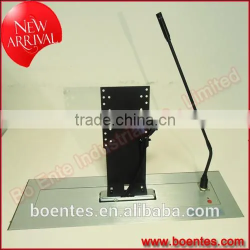 Conference Meeting Furniture for Remote Control 17 Inch LCD Motorized Monitor Lift Mechanism Within Pop Up Mic photo-4