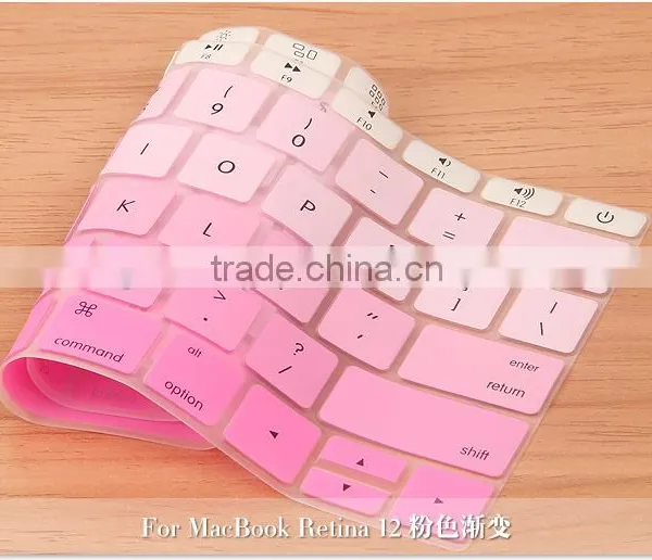 Wholesale for Macbook Retina 12 Keyboard Cover Gradient Colors Silicone Keyboard Cover Skin photo-6