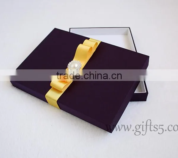 Luxury Elegant Purple Wedding Gift Box Wedding Invitation Box photo-4