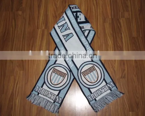 Knitted Football Scarf Acrylic Scarf Jacquard Scarf