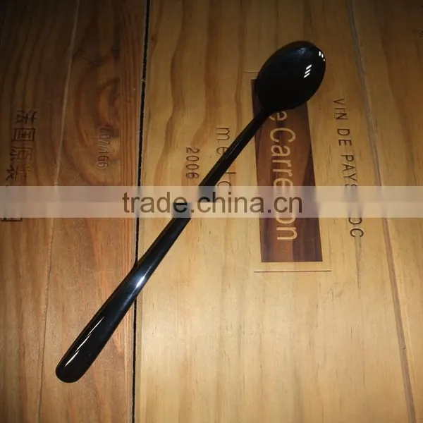 Dishwash Safe Food Grade Black Stainless Steel Long Handle Ice Tea Spoon photo-5