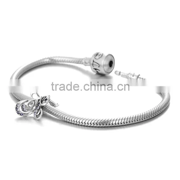 X253 Custom Made Butterfly Charms Wholesale,925 Sterling Silver Micro Pave Charm photo-3