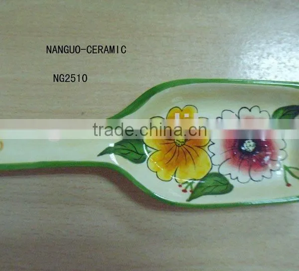 spoon rest with decal design ceramic items