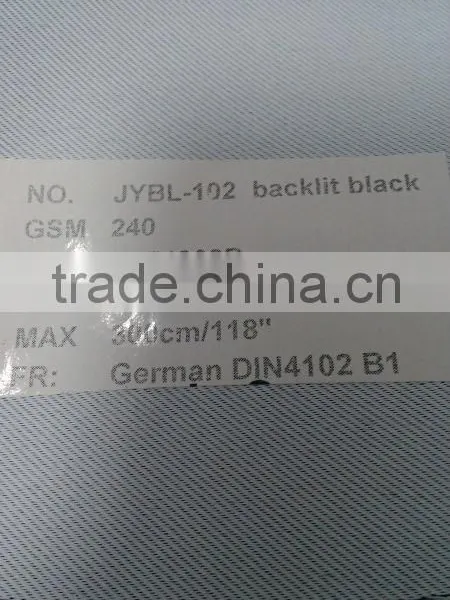 JYBL-102 the Latest Dye Sublimation Backlit Black Fabric