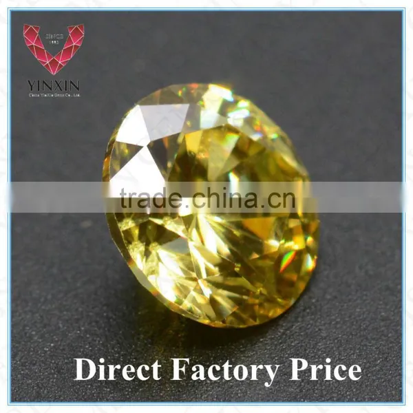 2015 Hot Sale Synthetic Diamond Making Machine Cut CZ Golden Gemstone Prices photo-3